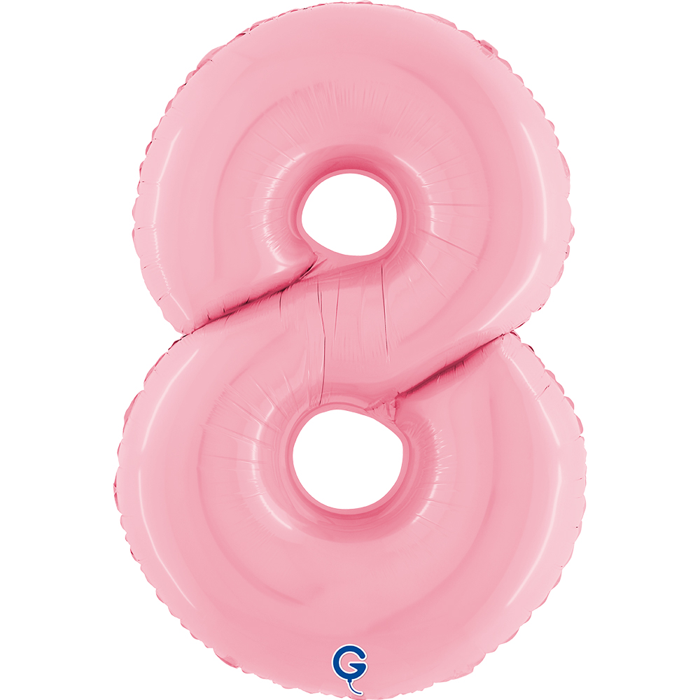 40" Folienzahl "8" Pastel Pink