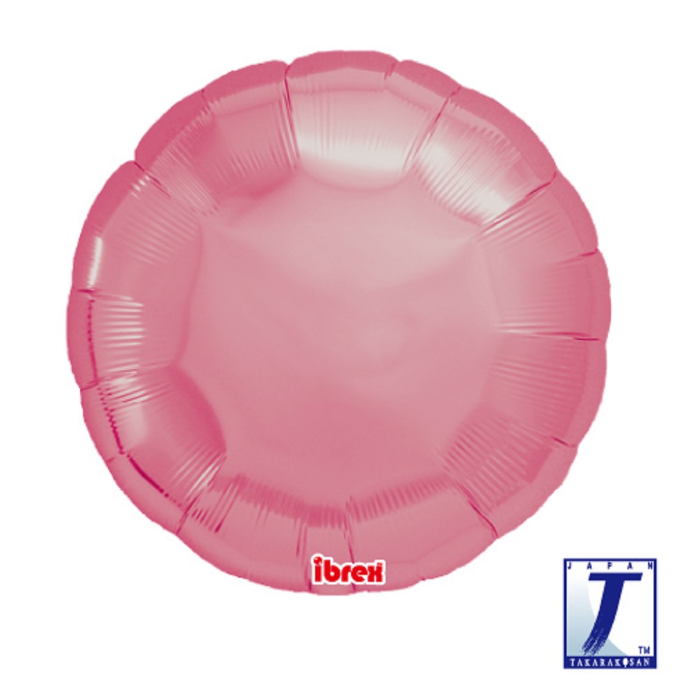 18" Rund Metallic Pink (ibrex)