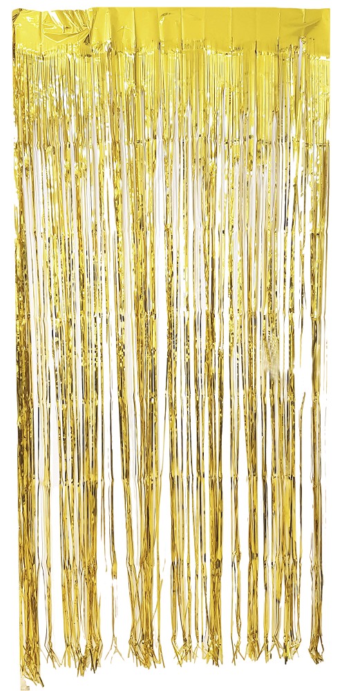 Folien-Fransenvorhang Gold (1mx2m)