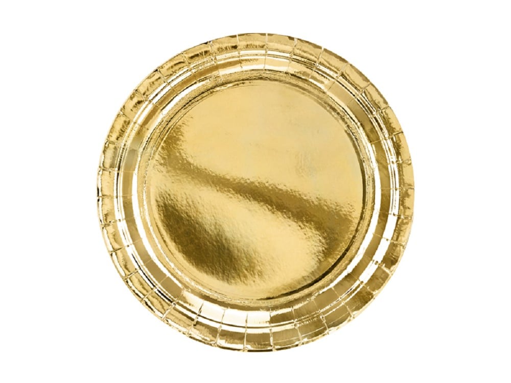 Teller - gold - 23cm - 6 Stk.