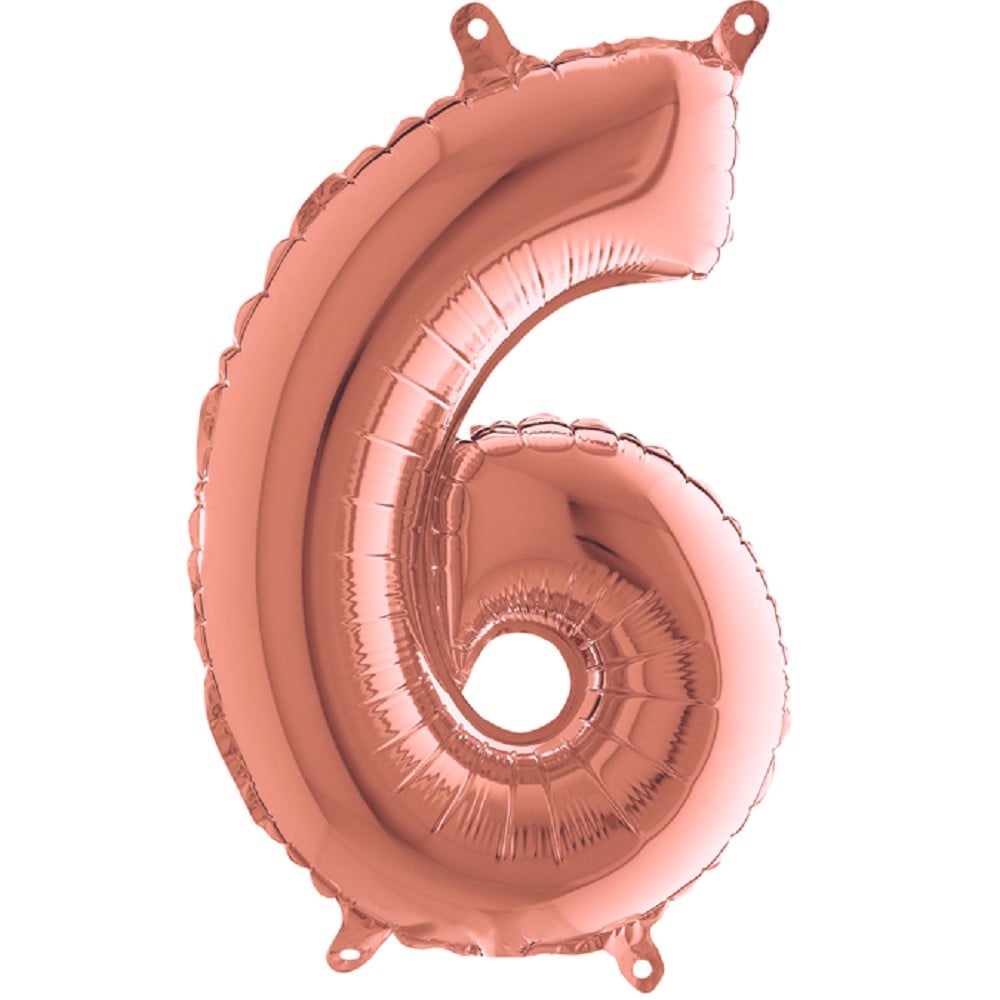 14" Folienzahl "6" Rosé Gold