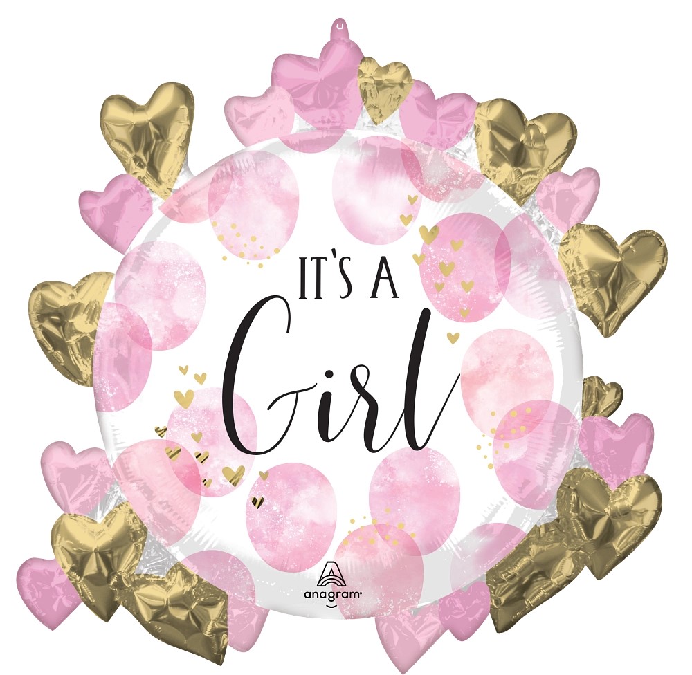 26" Baby Girl Pink Watercolor
