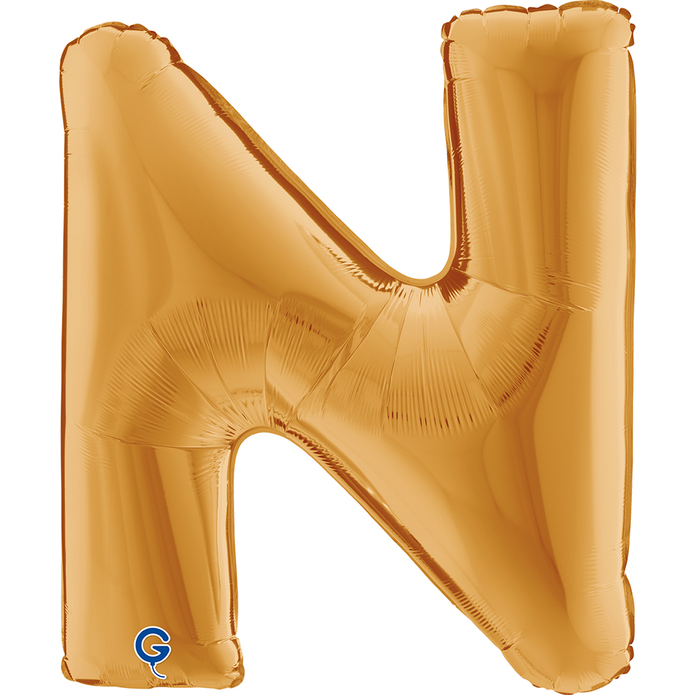 40" Folienbuchstabe "N" Gold (Altgold)