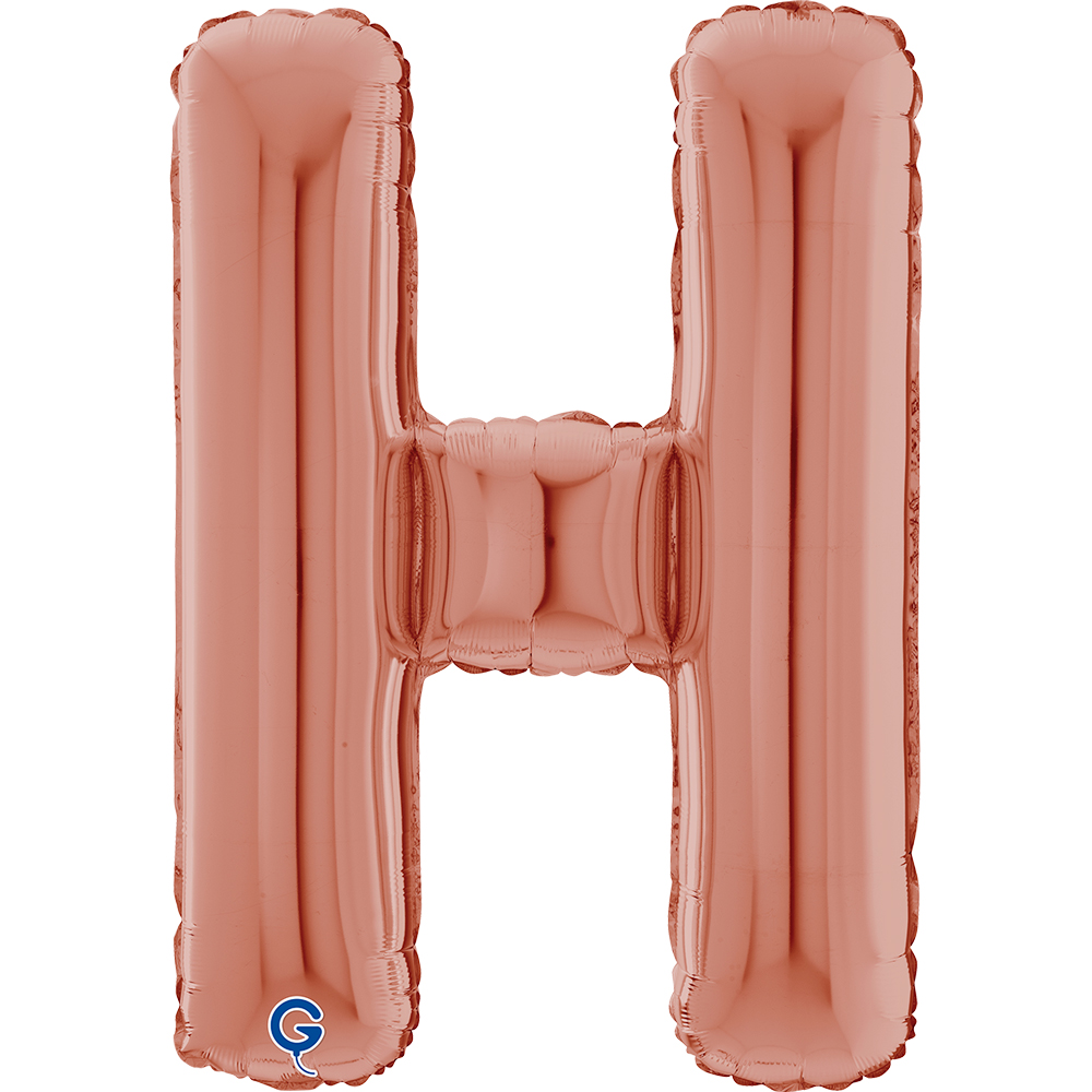 26" Foilballoon Letter "H" Rose Gold