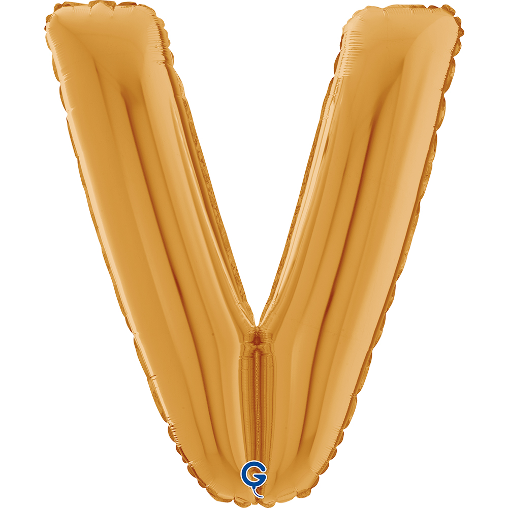 26" Folienbuchstabe "V" Gold (Altgold)