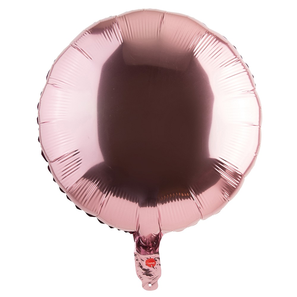 18" Rund metallic rosé