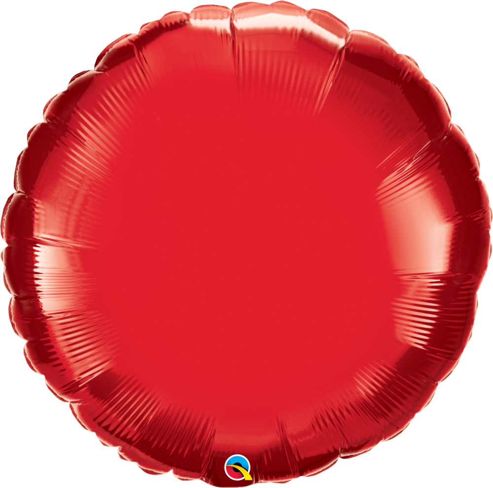 18" Rund Ruby Red (unverpackt)