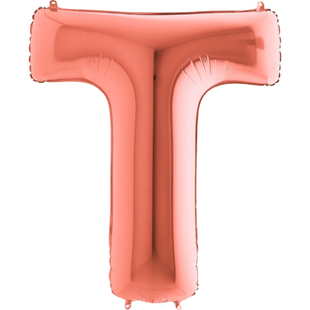 40" Folienbuchstabe "T" Rosé Gold