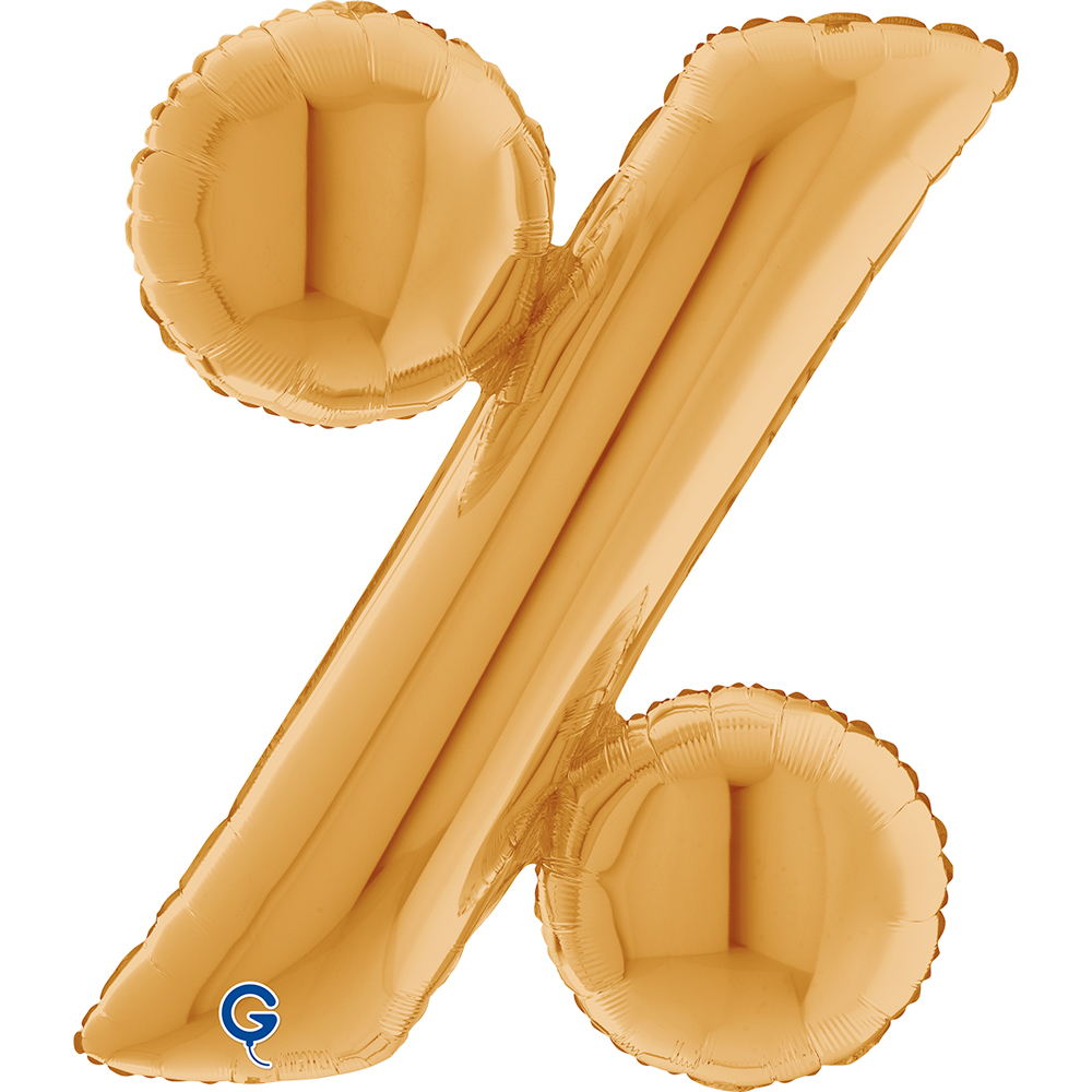 40" Symbol "%" Gold (Altgold)