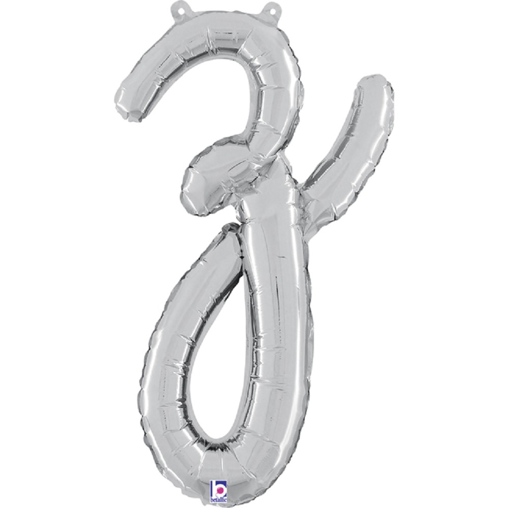 14" - 24"  Folienbuchstabe "z" Script Silver