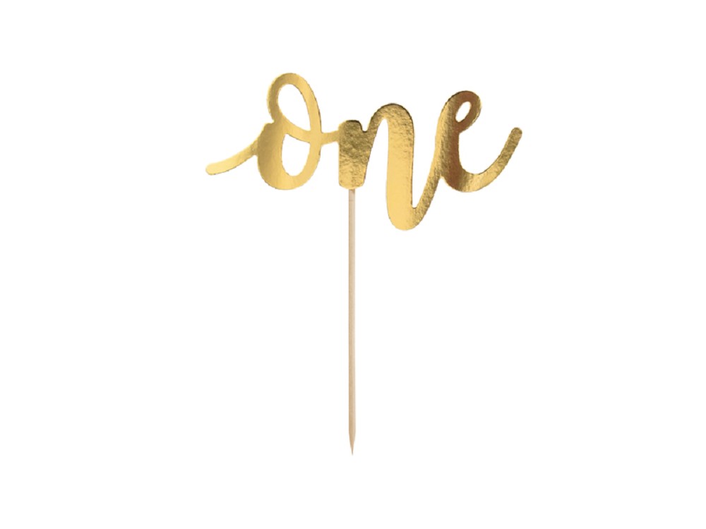 Cake Topper - One - gold - 19cm - 1 Stk.