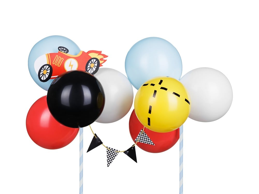 Cake Topper - mit Latexballons - Car Racing Coll. - 1 Set