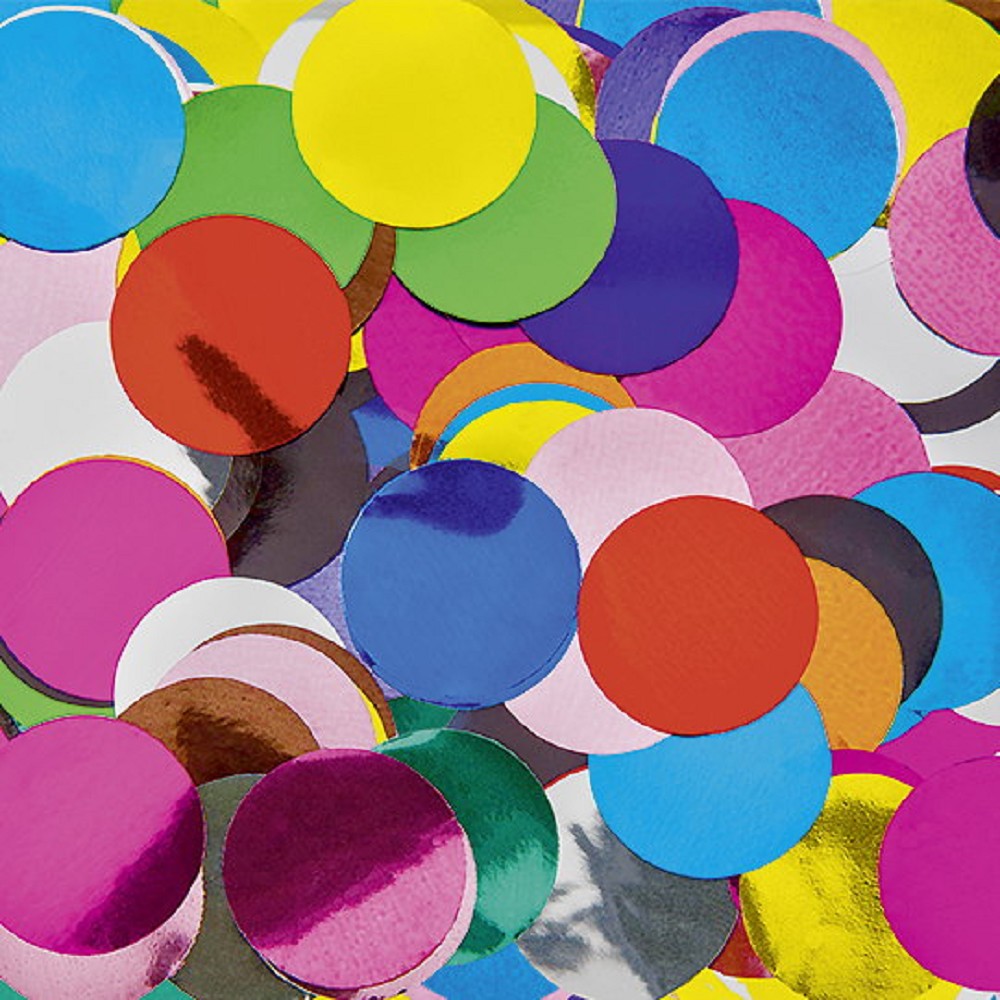 Folienkonfetti Rund 1cm (1kg) - Sort.3