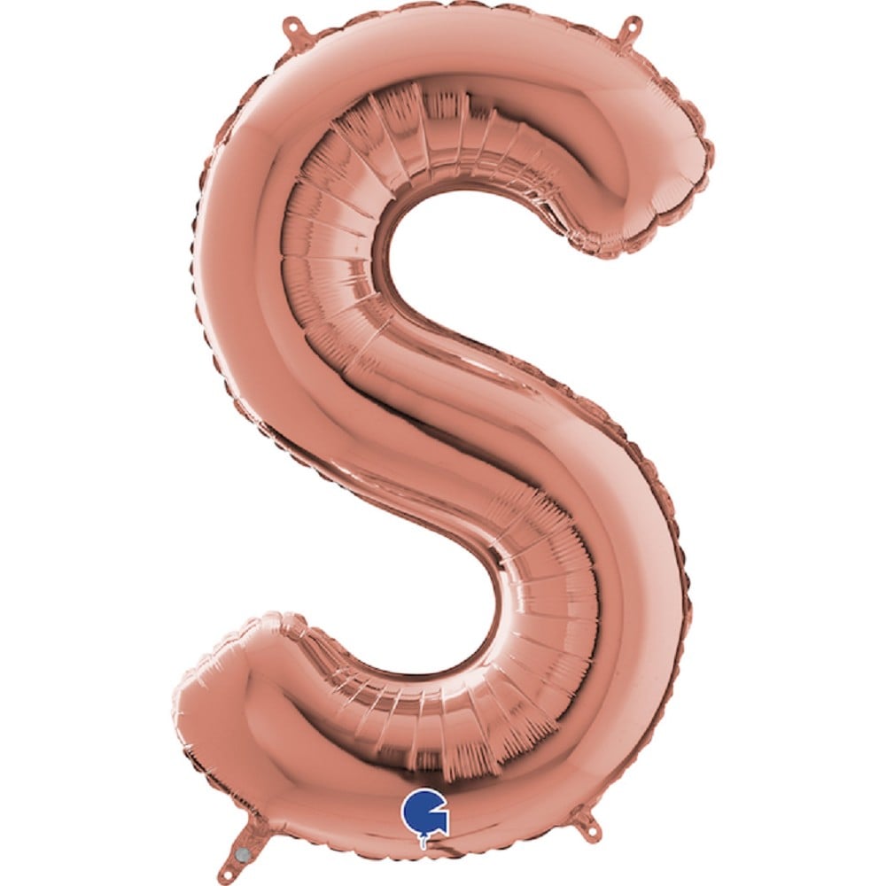 26" Folienbuchstabe "S" Rosé Gold