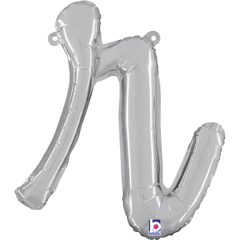 14" - 24"  Folienbuchstabe "r" Script Silver