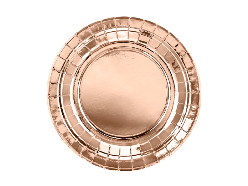 Teller - roségold - 18cm - 6 Stk.