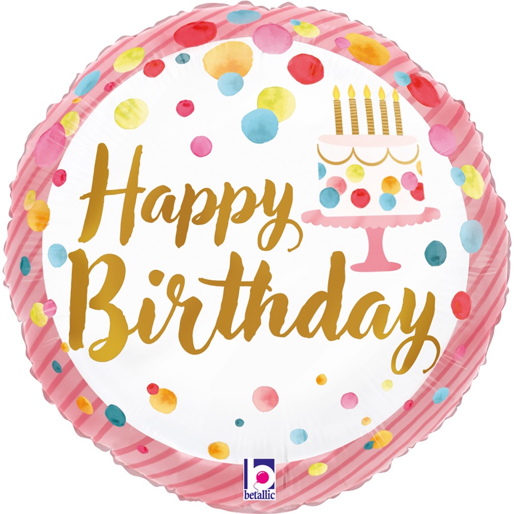 9" Satin Birthday Pink Party (ohne Ventil, zum Selbstverschw