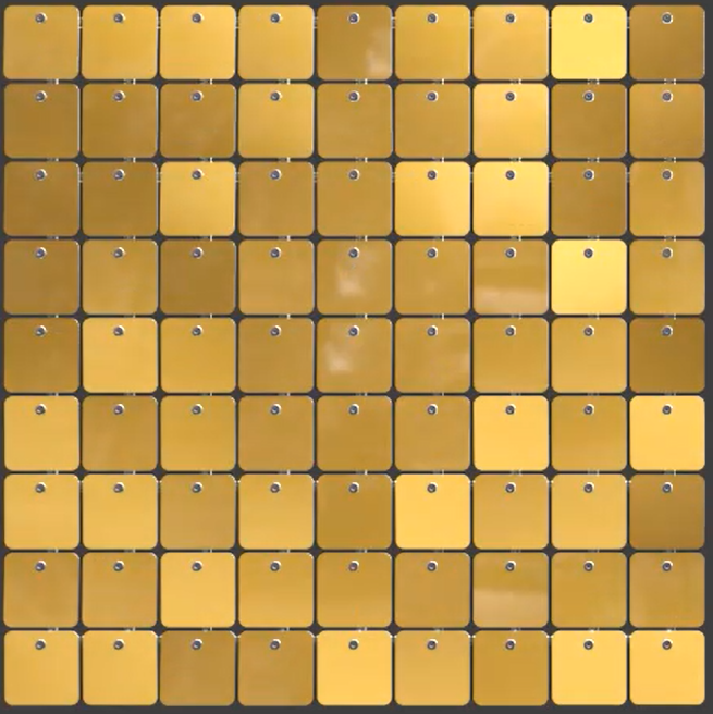 SolaAir Sequin Wall Decor Standard (viereckig) - Amber