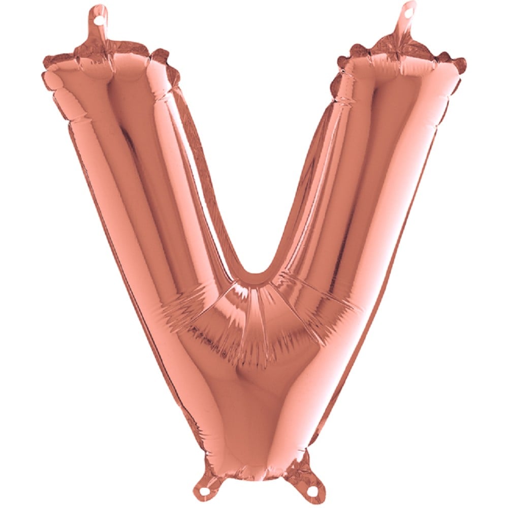 14" Folienbuchstabe "V" Rosé Gold