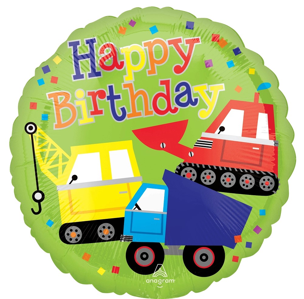 18" Happy Birthday Trucks