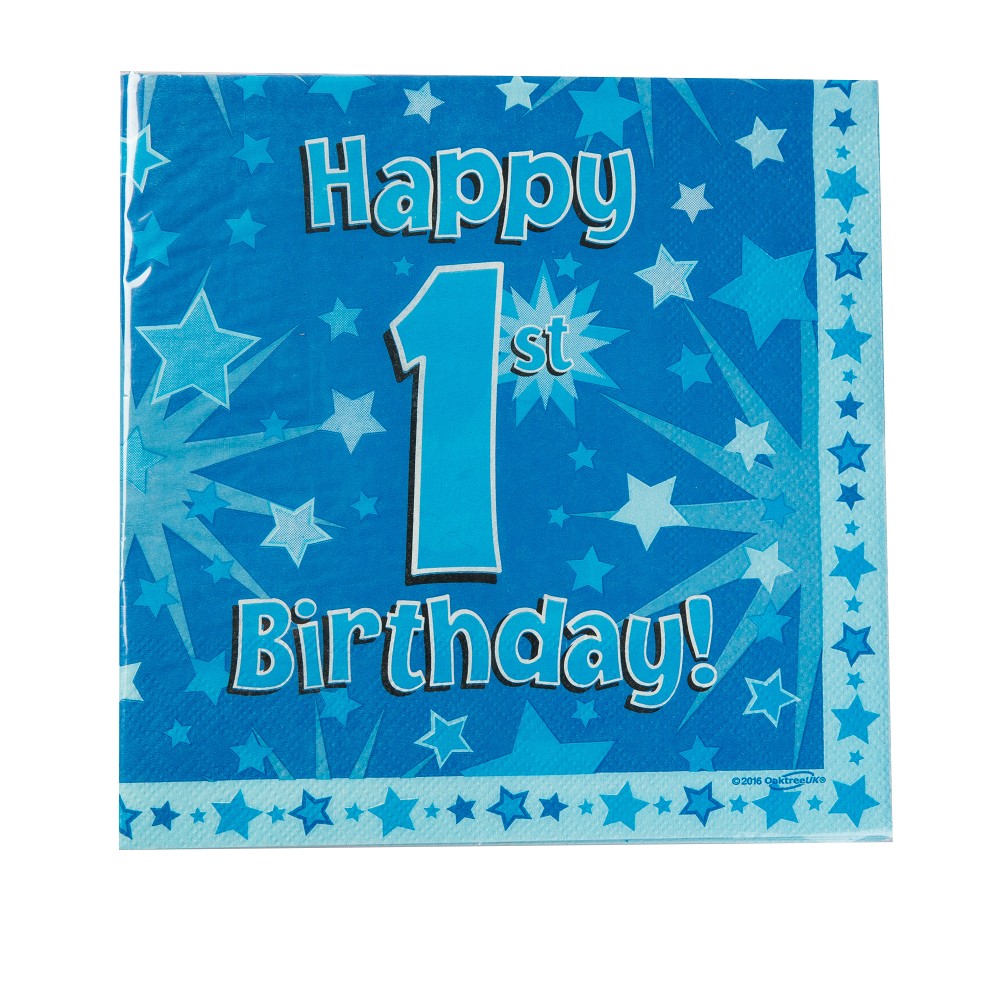 Servietten H.B. "1" Blue