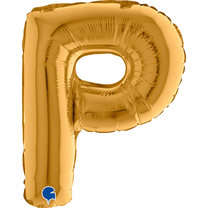 14" Folienbuchstabe "P" Gold (Altgold)