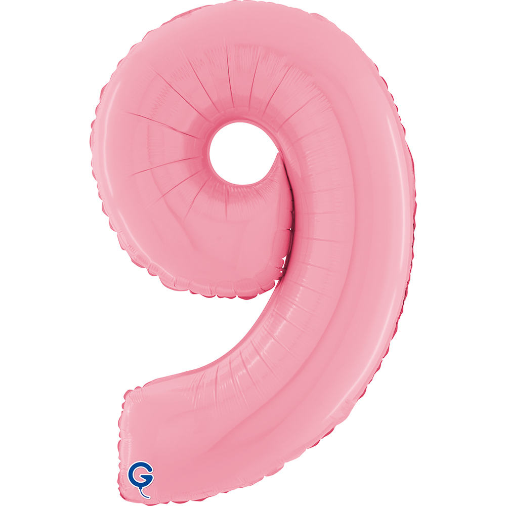 26" Folienzahl "9" Pastel Pink