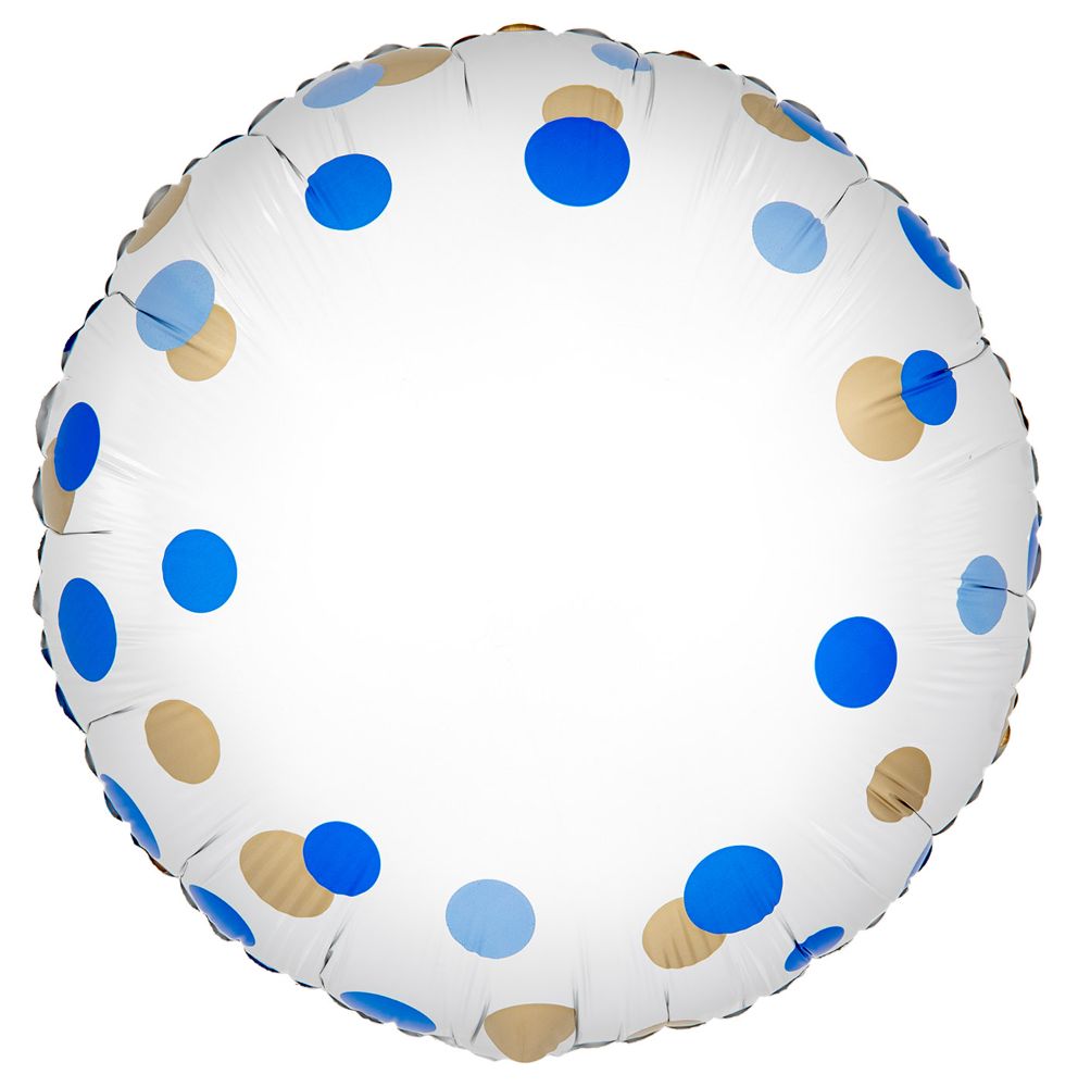 18" Blue Gold Confetti