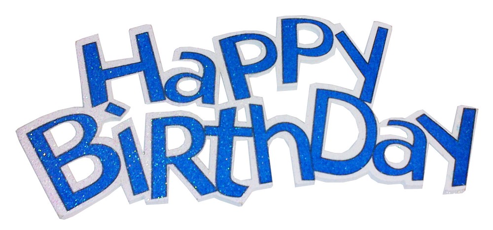 Lettering "Happy Birthday" - Blue 13cm