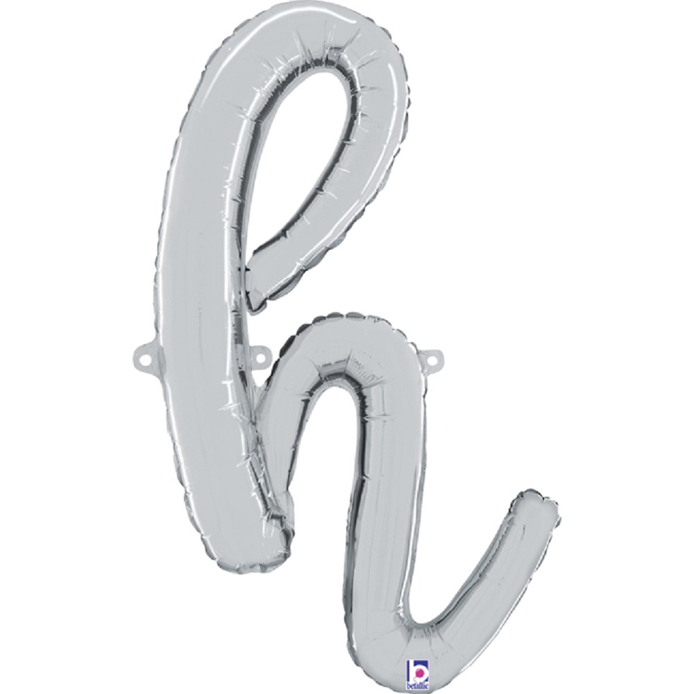 14" - 24"  Folienbuchstabe "h" Script Silver