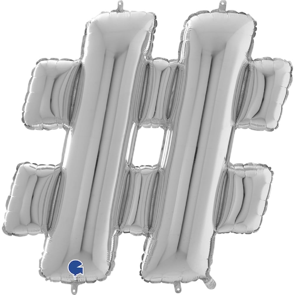 40" Symbol "#" Silver