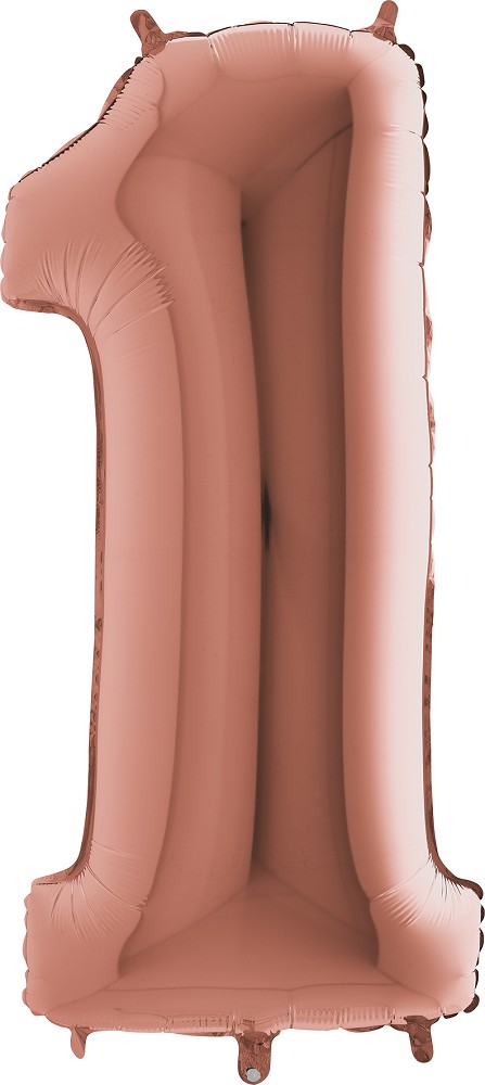 40" Folienzahl "1" Rosé Gold