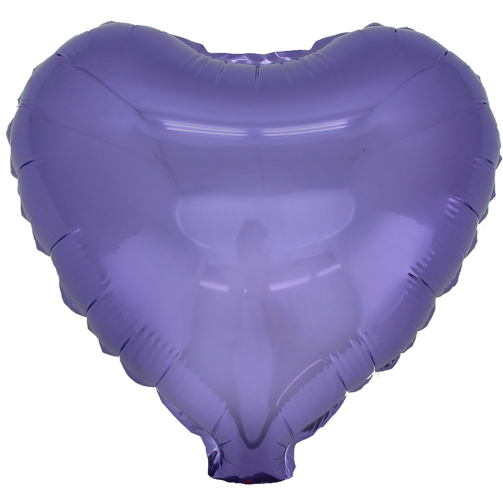 9" Heart Purple (with Valve, for Air Filling)