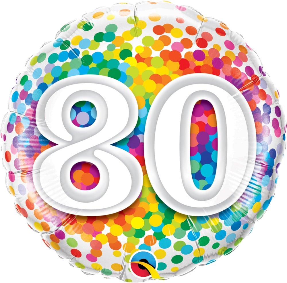 18" "80" Rainbow Confetti