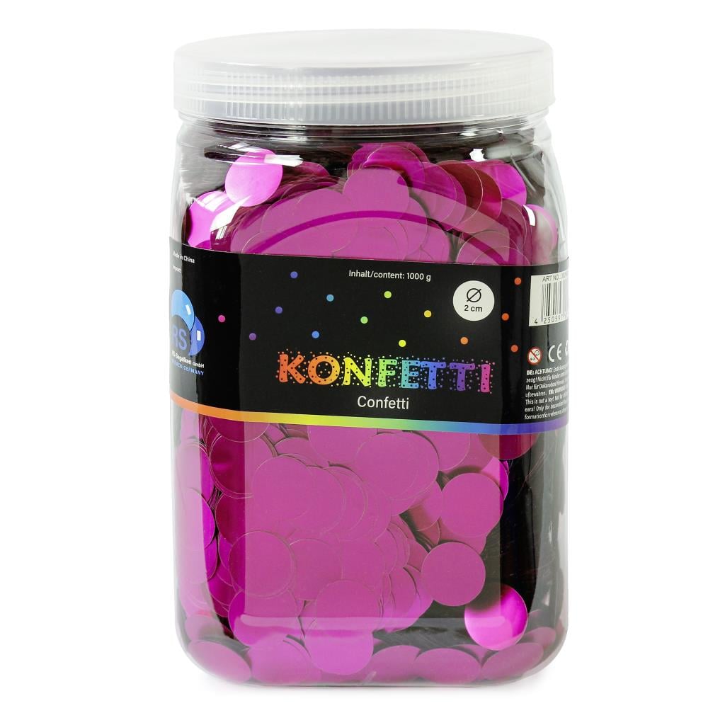 Folienkonfetti Rund 2 cm Matt Magenta (1kg) Folienkonfetti Rund 2 cm Matt Magenta (1kg)