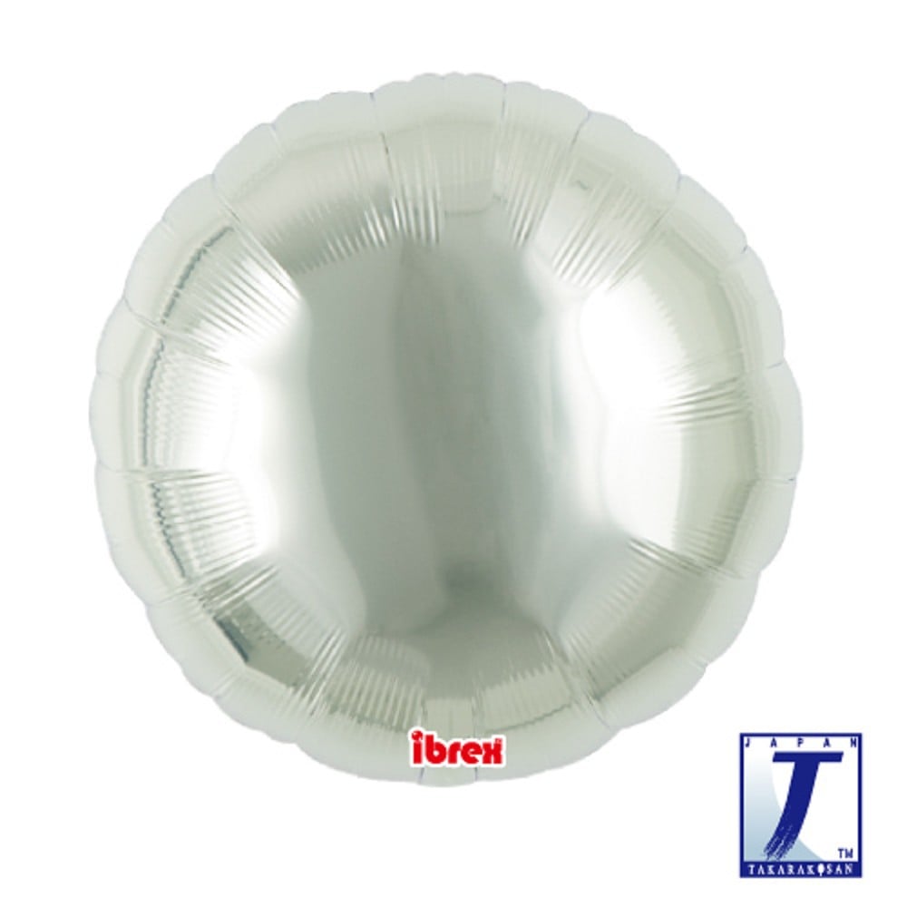 18" Rund Metallic Silver (ibrex)