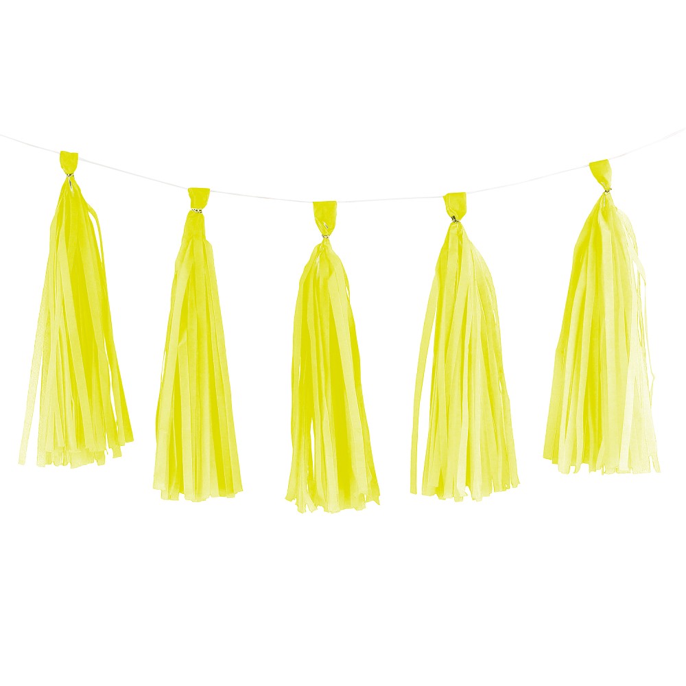 DIY Papier Tassel Gelb 35 cm