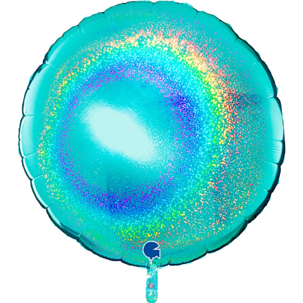 36" Rund Glitter Holographic Tiffany (unverpackt)