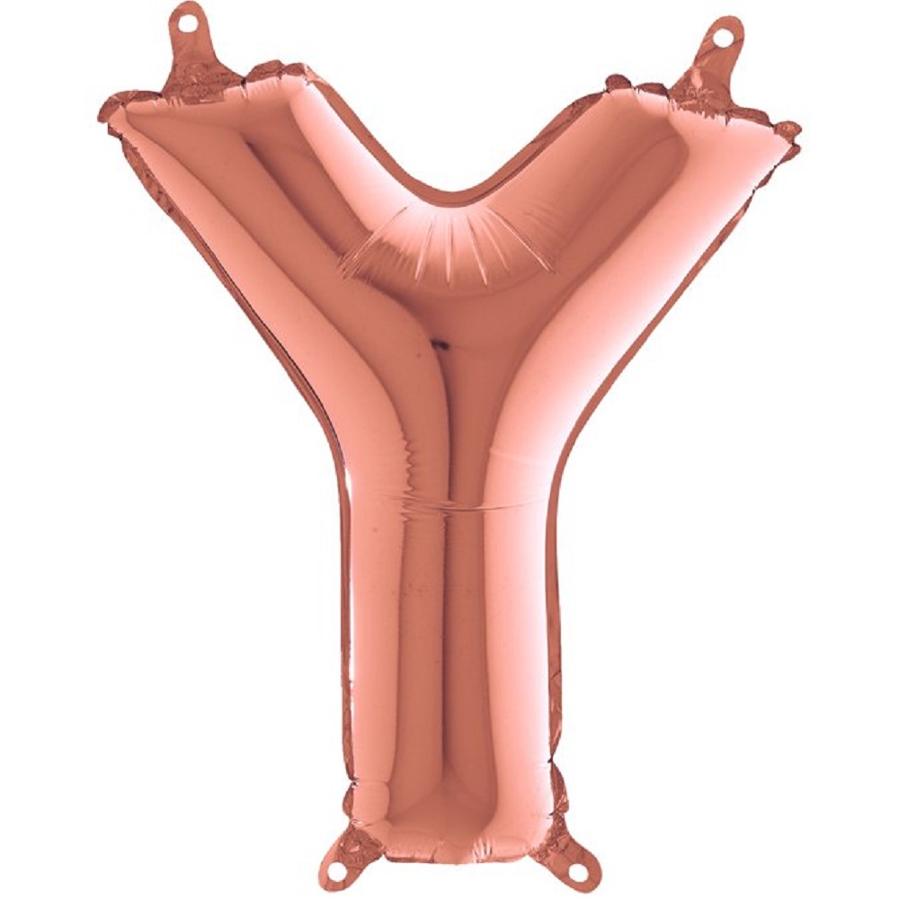 14" Folienbuchstabe "Y" Rosé Gold