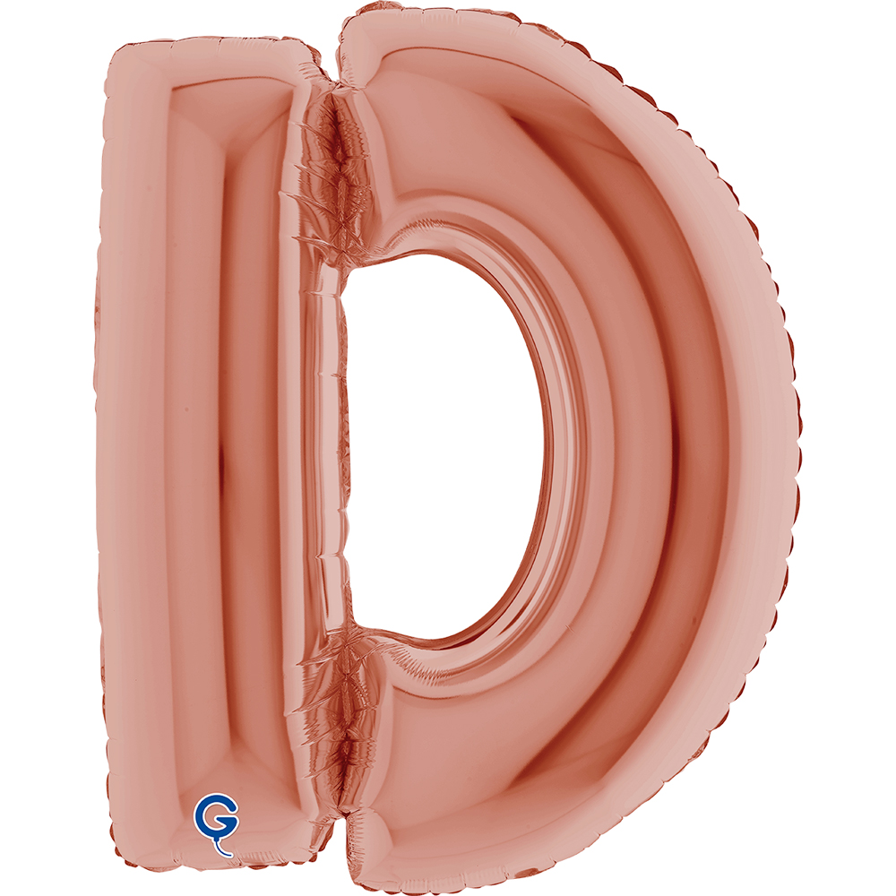 40" Folienbuchstabe "D" Rosé Gold