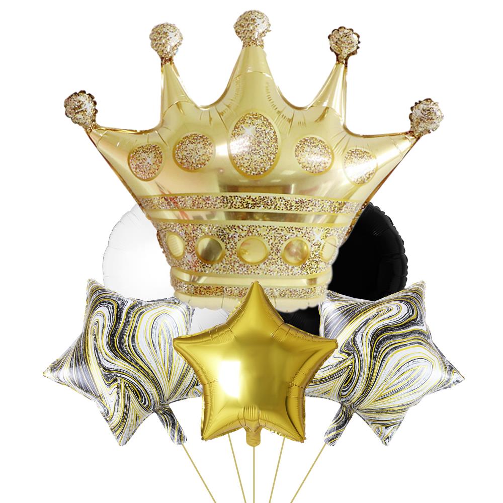 39" Krone Gold Set (inkl. 5x 18" Folienballons)