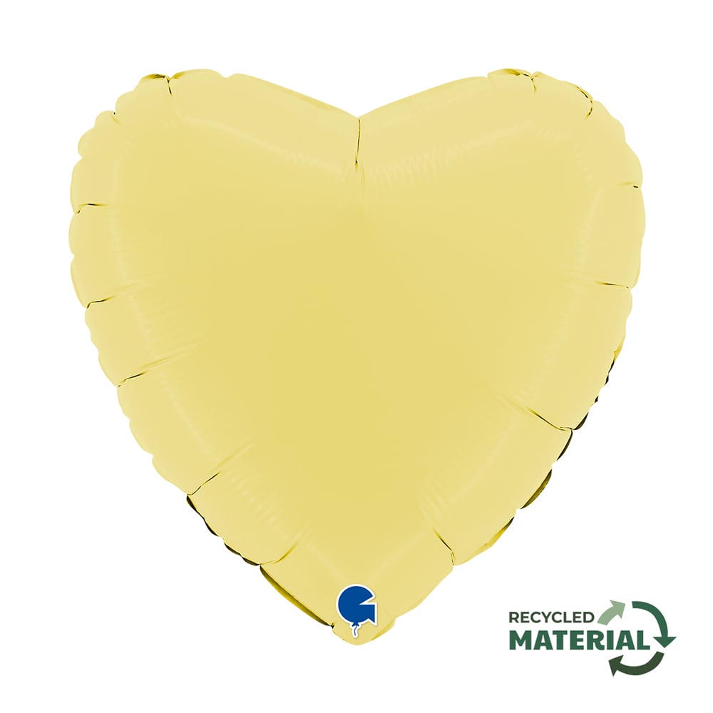 18" Herz Matte Yellow (unverpackt)