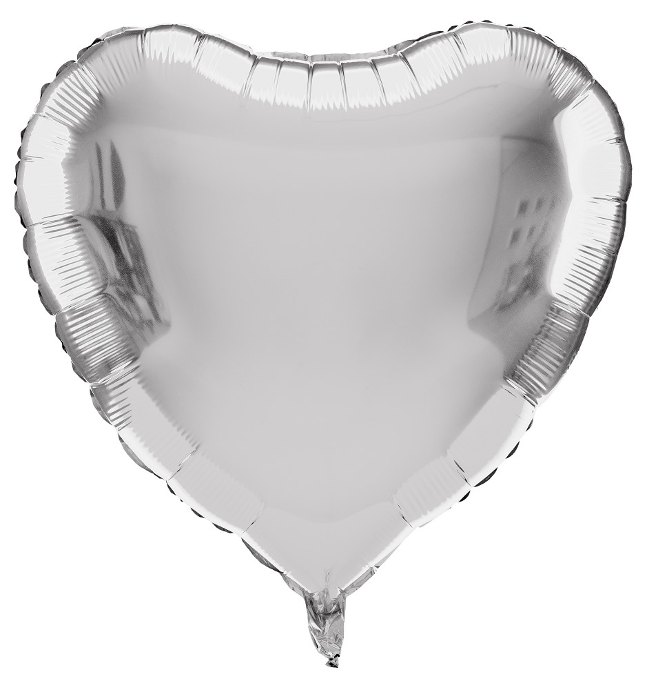 24" Folienherz Silber