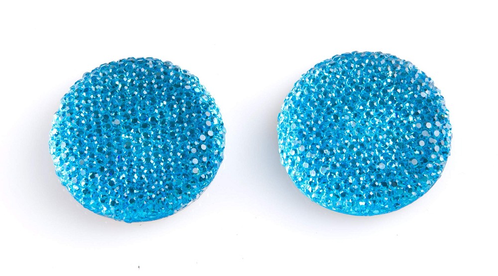 Strass rund saphire blau