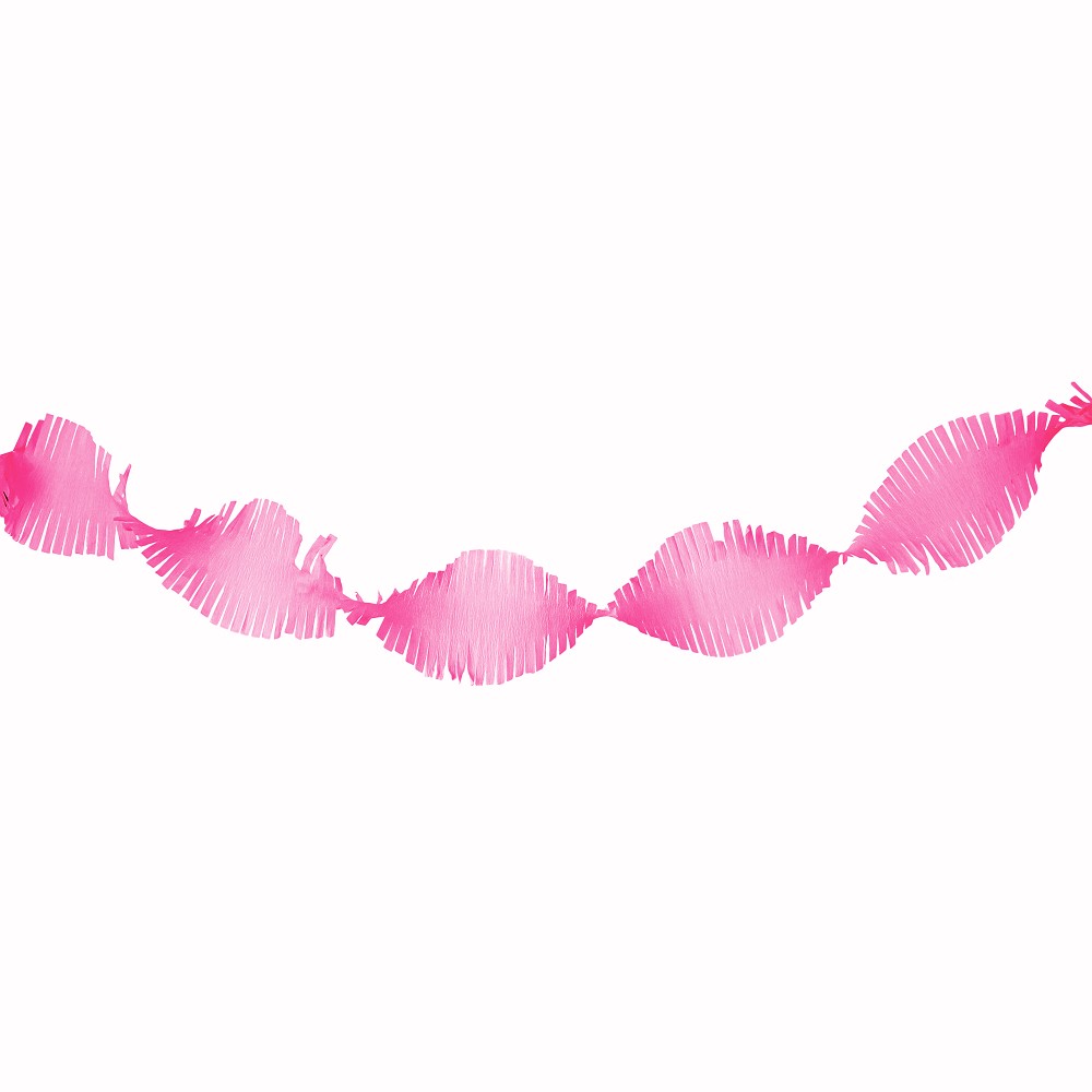 Krepppapier-Drehgirlande Pink (2 m x 15 cm)