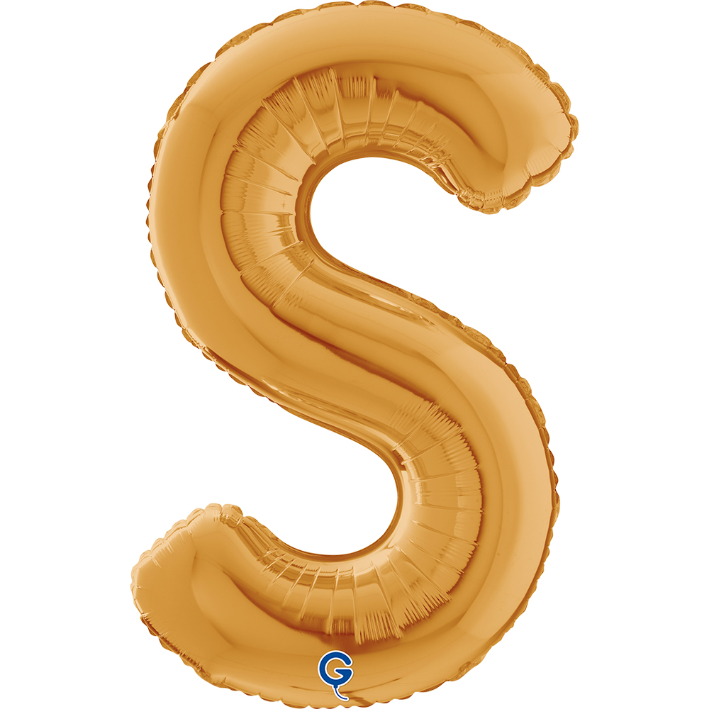 26" Folienbuchstabe "S" Gold (Altgold)