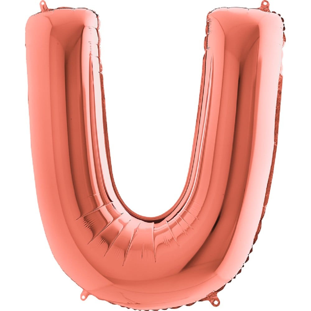 40" Folienbuchstabe "U" Rosé Gold