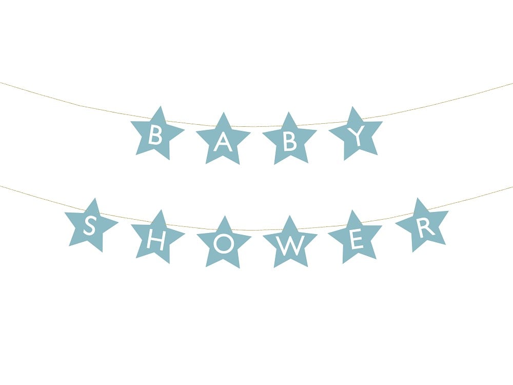 Banner - Baby Shower - hellblau - 16x290cm - 1 Stk.