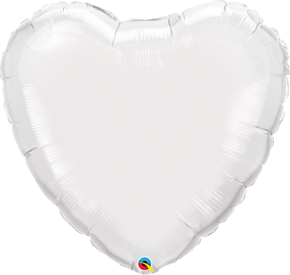 36" Heart White