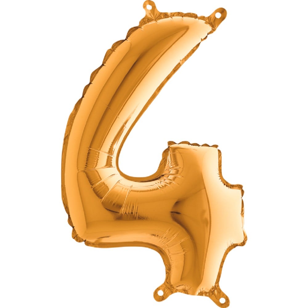 14" Folienzahl "4" Gold (Altgold)